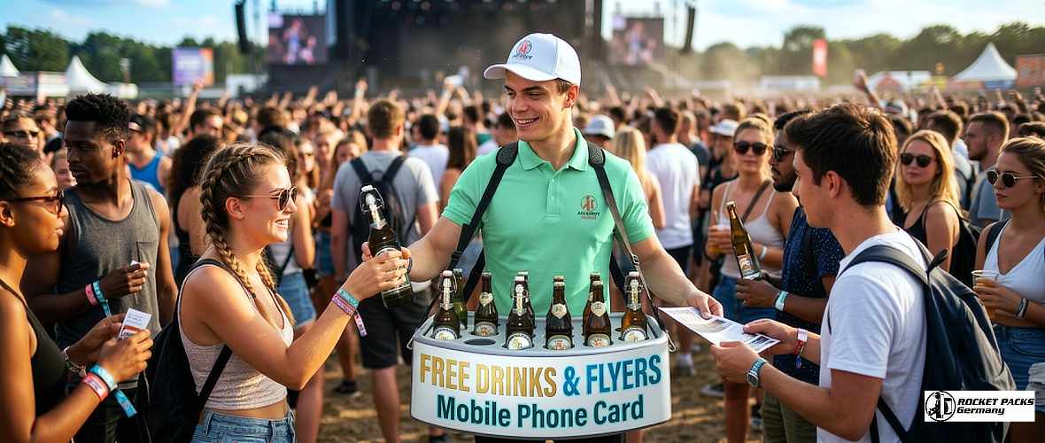 Vendor serving cold beer to spectators during a sports event.