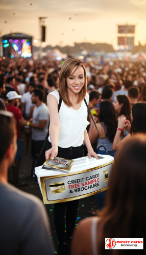 Boston open air food truck festival belly tray vendor POS campaign for beer distribution, point of sale action, sampling and direct shopper activation.
