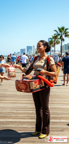 Auckland summer fair bellytray for mobile ice-cream vending and sampling experience at outdoor catering events.