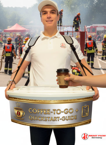 Brisbane rugby match stadium belly tray hawker selling coffee to go, POS trend store concept, cross promotion tasting, open air marketing with personal sampler service.