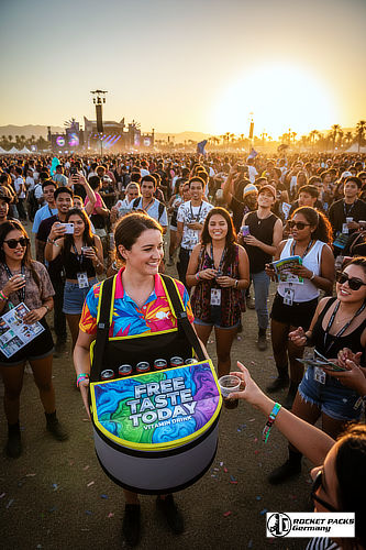 Custom branded bellytray for on-pack promotion and cross-promotion strategies, driving significant sales uplift at a Vancouver professional sports stadium.