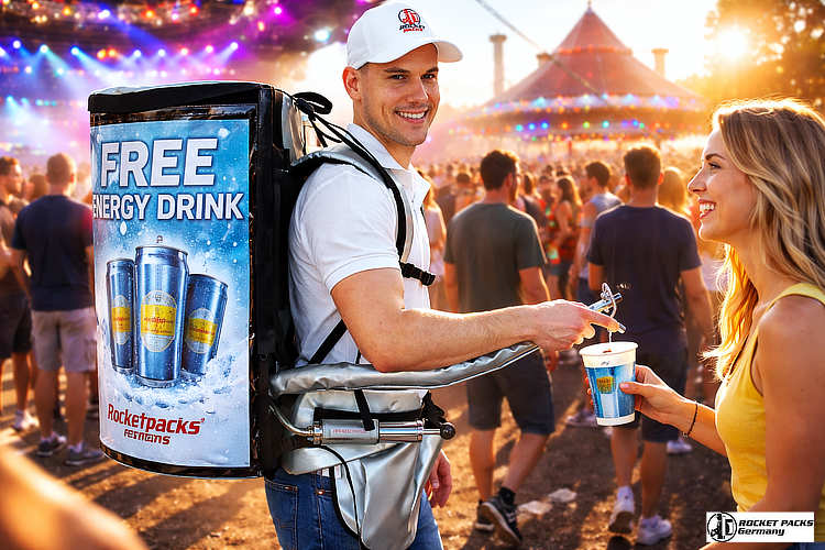 Cutting-edge bellytray supporting modern POS trends and store concepts for luxury shopper activation in a high-traffic Paris retail shopping area.