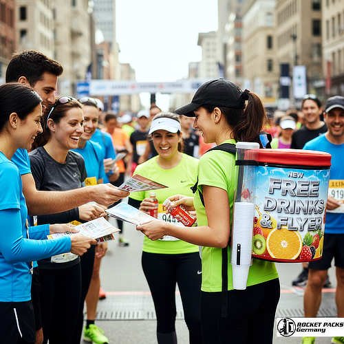 Climate-neutral sampling tray for eco-friendly brand presence and consumer engagement at an Austin Texas green technology outdoor event.