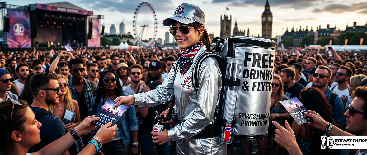 Coffee sampling promotion during a university event near Cambridge.