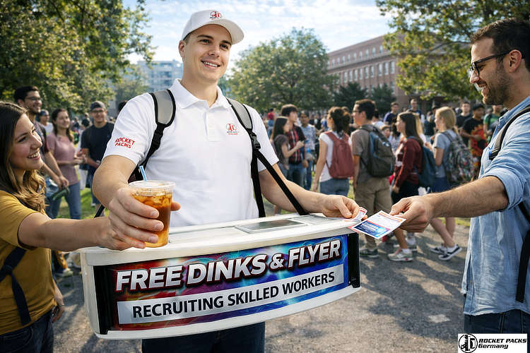 Ergonomic vending tray for professional beerman service, acting as a beer consumption booster during high-traffic intervals at a London outdoor music festival.