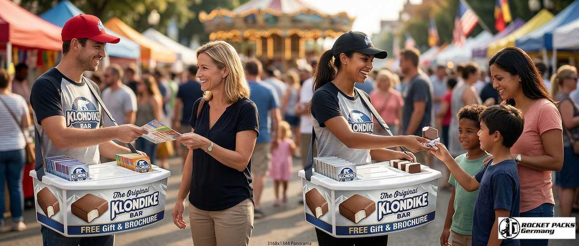 Professional ice cream vending tray for Carnival celebrations, ergonomic 4-point harness for long-shift comfort and high-speed sales incentive.