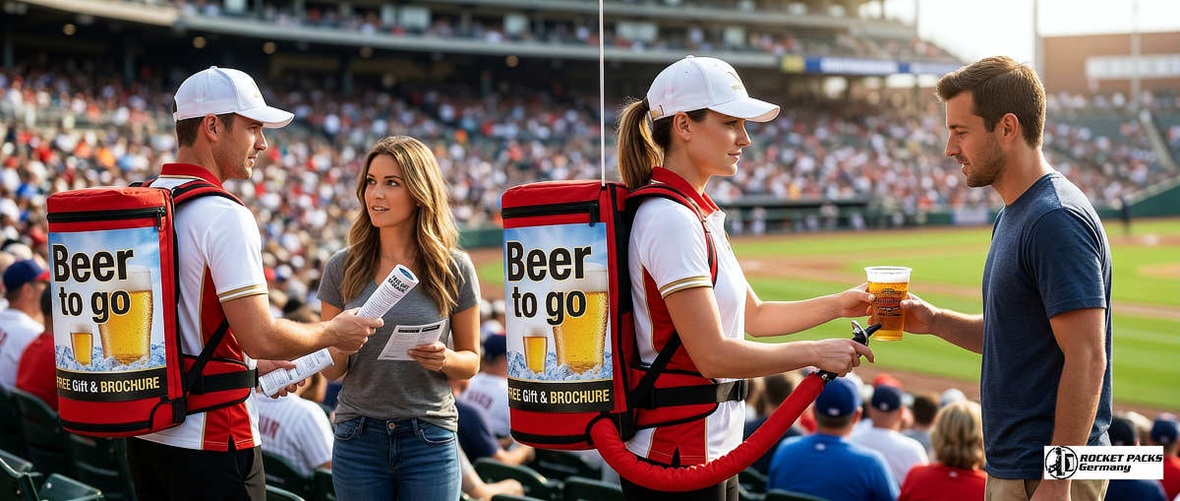 Lightweight hawker tray for frozen food sampling at Sydney Summer Festival, weatherproof mobile vending solution for experiential marketing street teams.