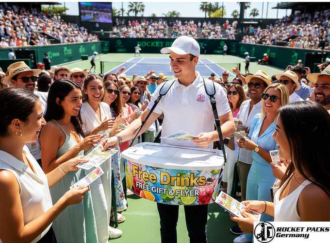 Innovative hawkers tray for dairy-free ice cream tasting and sales incentive programs at a San Francisco market.