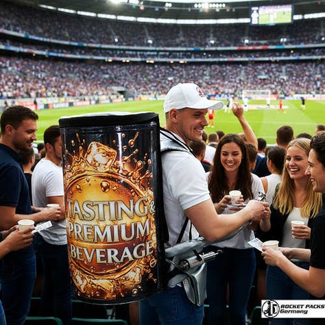 ersatile hawkers tray enabling human-to-human marketing for beverage delivery and experiential marketing at an Atlanta drive-in cinema.