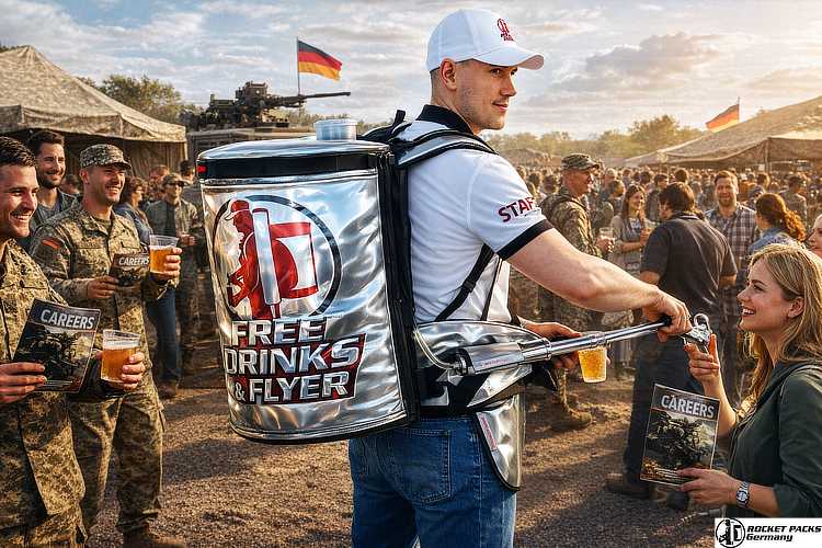 Specialized hawkers tray for ice cream promotion and service network growth in Dublin city marketing campaigns.