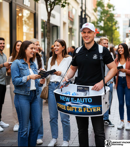 High-quality hawkers tray for live communication and premium brand events, facilitating exclusive product presentation during Berlin Fashion Week.