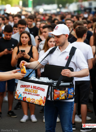 Hawker’s Tray mobile vending solution presented at New York international tech expo.