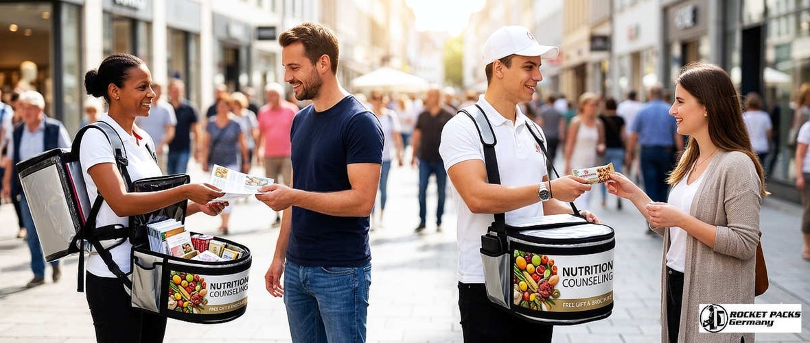 Hawker’s tray with integrated mobile Point of Sale (mPOS) for contactless payments in London, innovative hawking solution for digital-era audience catering.