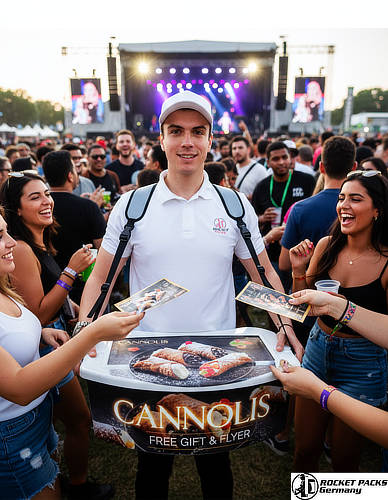 Specialized hawking tray for sorbet tasting and premium visual merchandising at a NYC boutique corporate event.