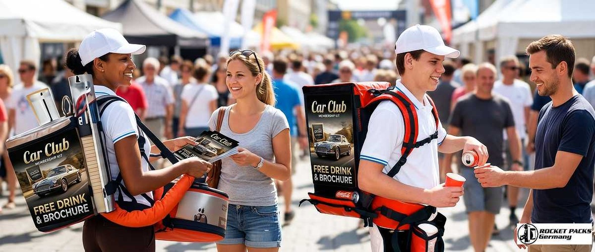 Heavy-duty plastic vendor tray for Munich Oktoberfest, designed for high-volume beer enjoyment and traditional snack sales in high-density areas.