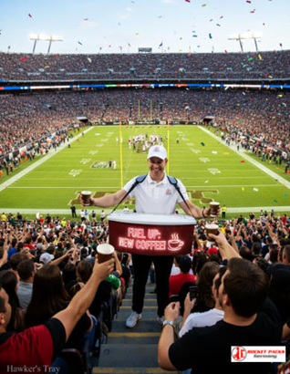 Ice-cream vendor tray used for family promo at San Diego Zoo outdoor event.