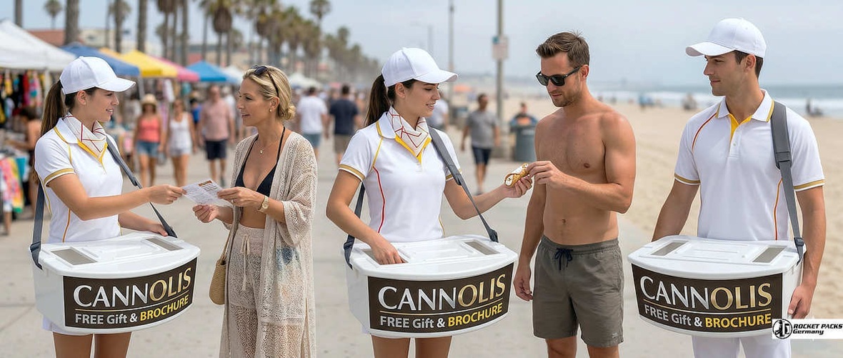 Mobile POS vending tray for street food vendors in Edinburgh, integrated card payment holder for on-the-go cannoli sales during international festivals and city marketing tours.