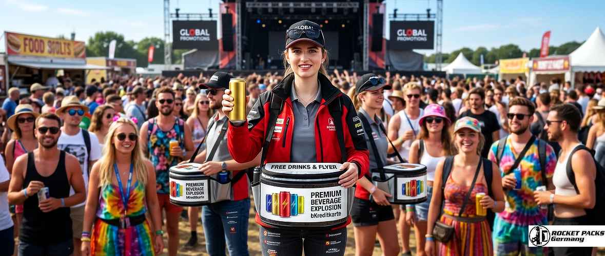 Mobile sampling tray used to distribute drinks during a community festival at the Auckland waterfront.
