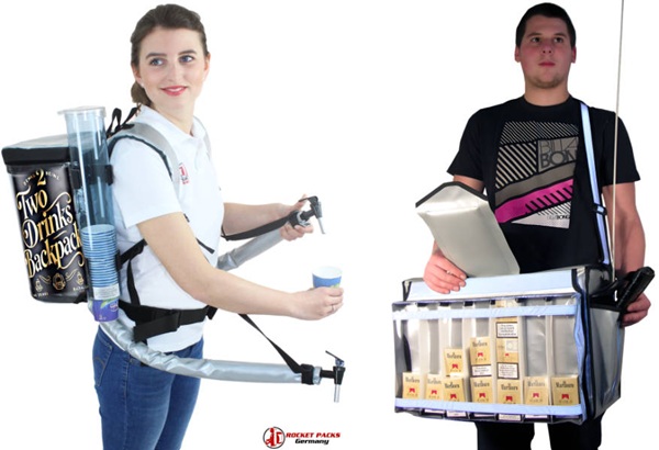 Mobile tray vendor boy serving refreshing beverages and nutritious snacks in a busy shopping area as part of a trade promotion campaign during the School Nutrition Association – SNA 2025 conference. This eye-catching mobile refreshment tray system is designed to enhance quality of stay and customer experience through direct, interactive food and drink sampling. Ideal for school nutrition marketing, healthy lifestyle promotion, and brand visibility, this vendor solution brings convenience, hygiene, and high engagement to educational trade events and public spaces.
