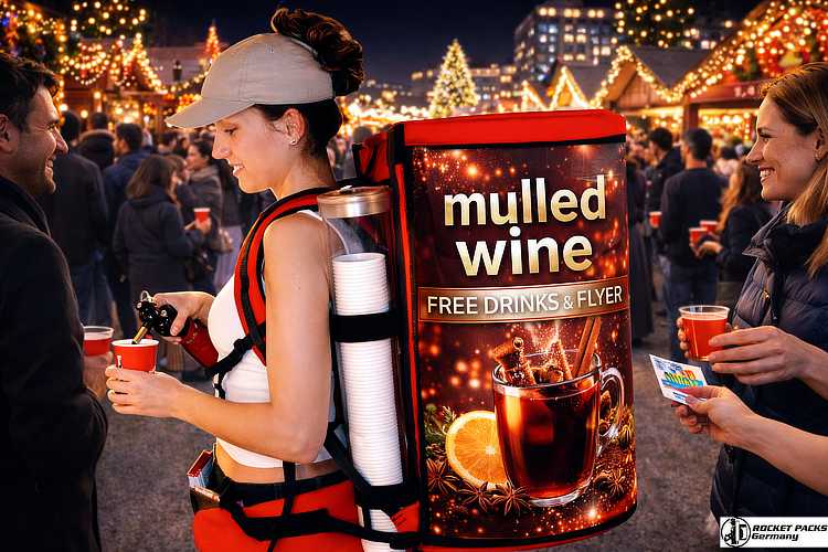 High-performance mobile vending tray for professional beverage service on the go, facilitating rapid hospitality event crew distribution at a London stadium concourse.