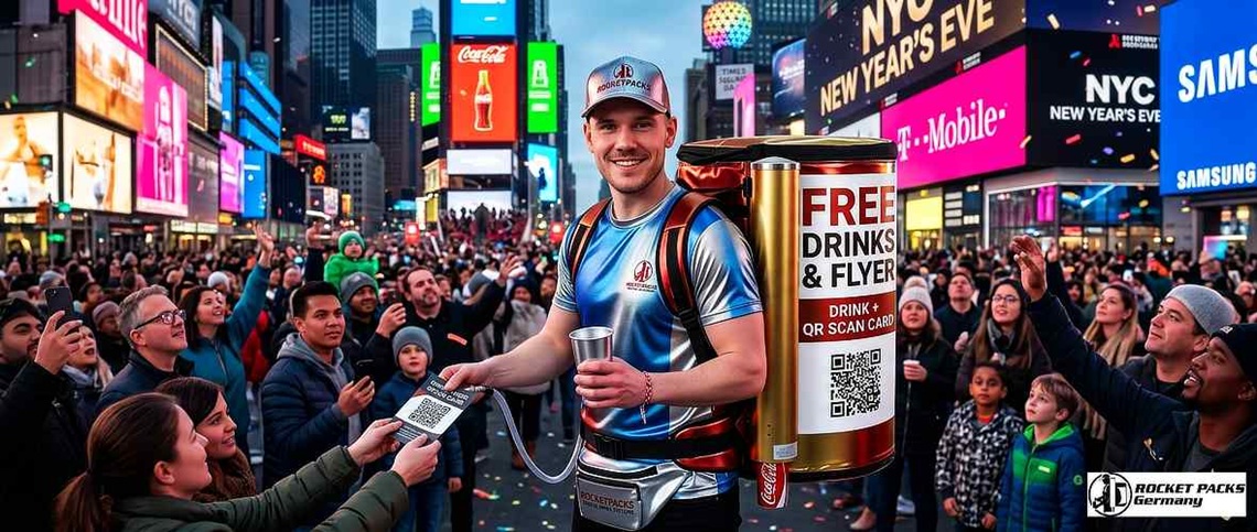Coffee tasting promotion using a mobile vendor’s tray.