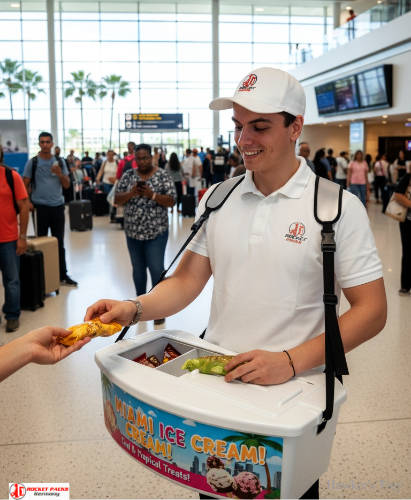 Portable vending tray at Auckland Harbor Festival — delivering a hybrid event experience through mobile POS service.