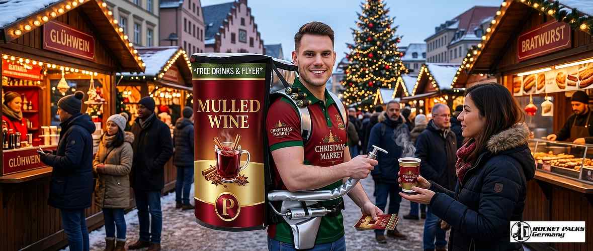 Beer tasting promotion using a portable vending tray during a harbor festival in Boston.