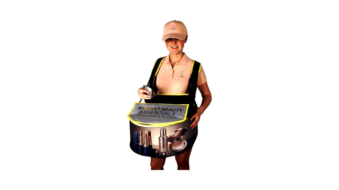 Portable vending tray for promotions, sampling and event service