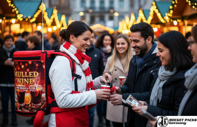 Vendor tray used to distribute ice cream samples during a summer open-air festival in Melbourne, creating a memorable product presentation experience.
