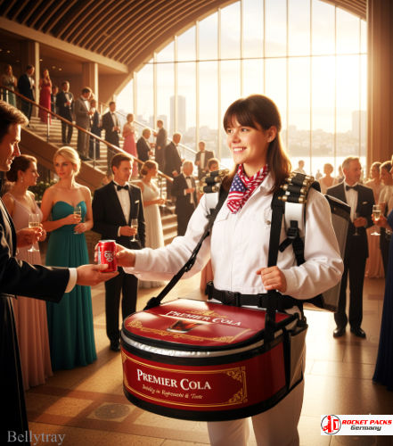 Professional bellytray used at Toronto Beer Festival for on-the-go beverage service, live brand activation, and event marketing promotion.