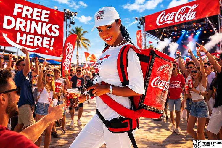 Professional usherette tray for classic cinema marketing and visual marketing, enhancing the shopper experience at a London West End movie premiere.