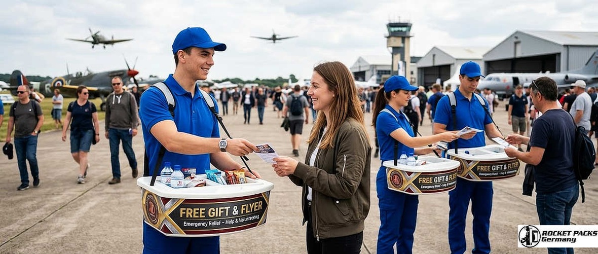 Mobile street food hawker tray for authentic tasting experiences and cultural event marketing in Bangkok.