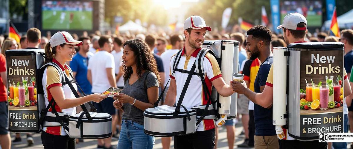 Street team promotion tray for ice cream distribution in Dublin city center, featuring a professional belly tray design for maximum mobile vending efficiency.