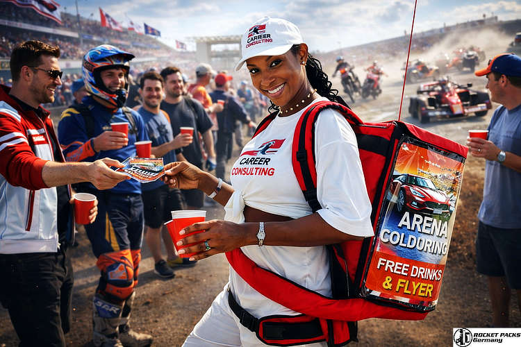 Street vendor offering drinks to festival visitors during a lively city festival in Dublin.
