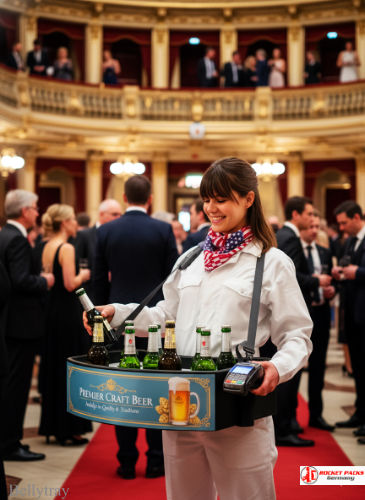 Dublin Wine Festival bellytray enabling wine tasting and personal promotion as part of a live catering and marketing concept.