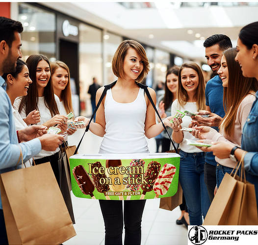 Professional mobile vending solution for soft-serve cones and take-away service at a Toronto exhibition center.