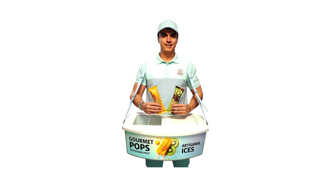 Vendor belly tray for mobile sales and product distribution at events