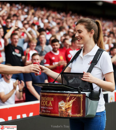 Auckland summer fair vendor’s tray selling ice cream on-the-go and showcasing mobile vending experience for outdoor catering.