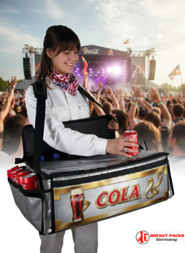 Vendor’s tray at Boston Food Expo supporting mobile drinks and event marketing.