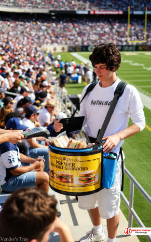 Boston Harborfest vendor’s tray providing beer sales and brand activation through mobile vending event marketing.