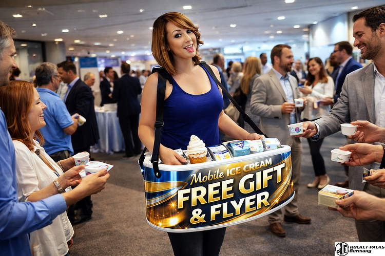 High-quality vendors tray for professional brand appearance and sampling at a Seattle outdoor concert.