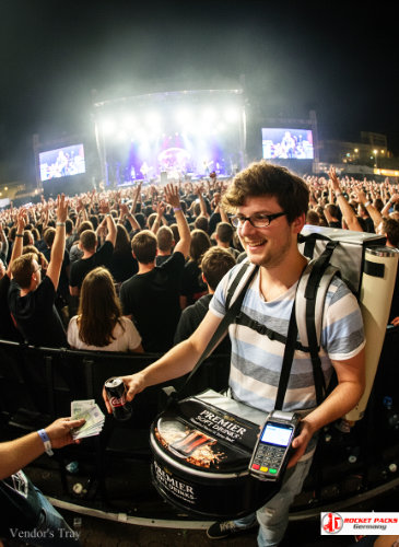 Dubai Film Festival vendor’s tray delivering cocktail service and luxury event branding through live marketing
