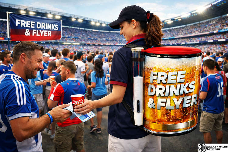 Durable vendors tray for ice cream marketing and outdoor promotion, providing professional service on the go at a California beach live event.