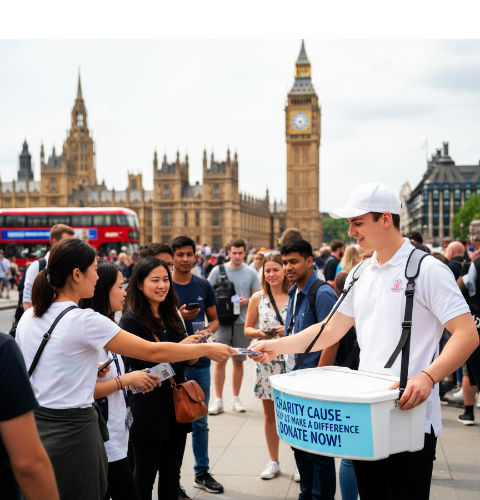 Vendor’s tray used during a Los Angeles cinema event, serving drinks while promoting brand message through experiential live marketing.