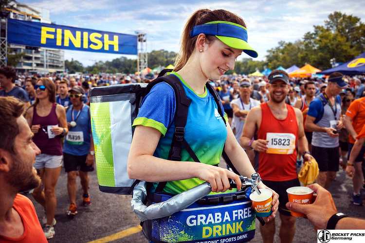 High-end vendors tray supporting a luxury catering concept and personal service in the VIP hospitality lounge at the Singapore Grand Prix event.