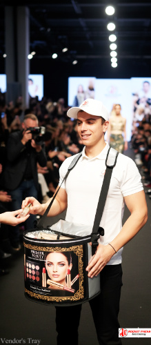 Miami Beach Festival vendor’s tray offering cocktail tasting and mobile drink service for outdoor live event promotion.