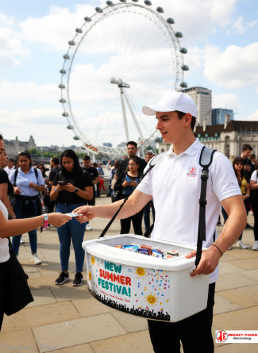Portable vendor’s tray used for catering at Sydney beach