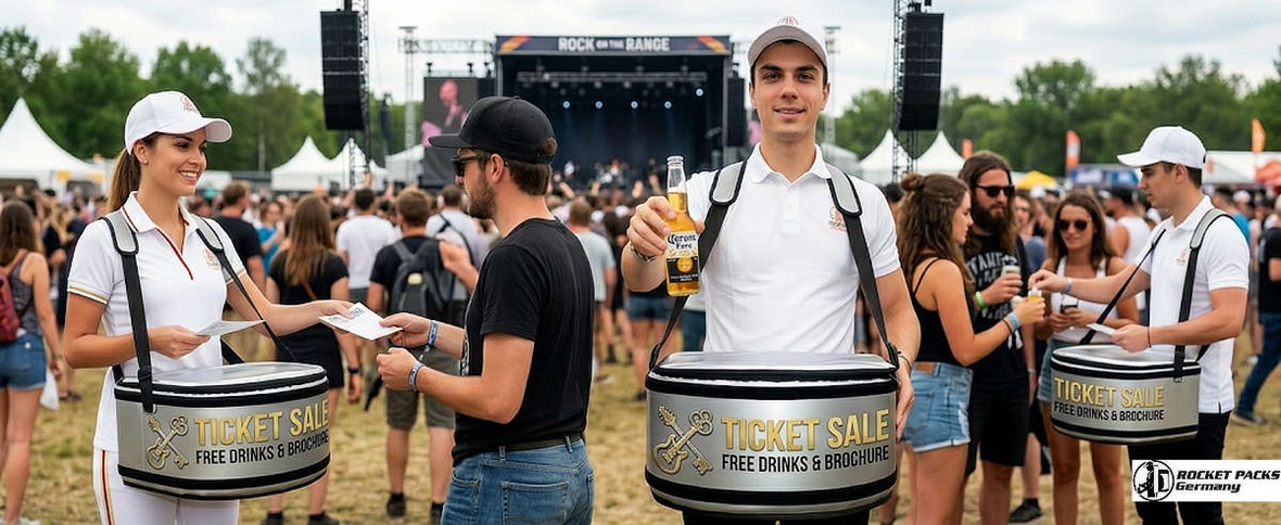 Lightweight textile vendor tray for trendy gastronomy concepts and fashion-related brand activations in Berlin.